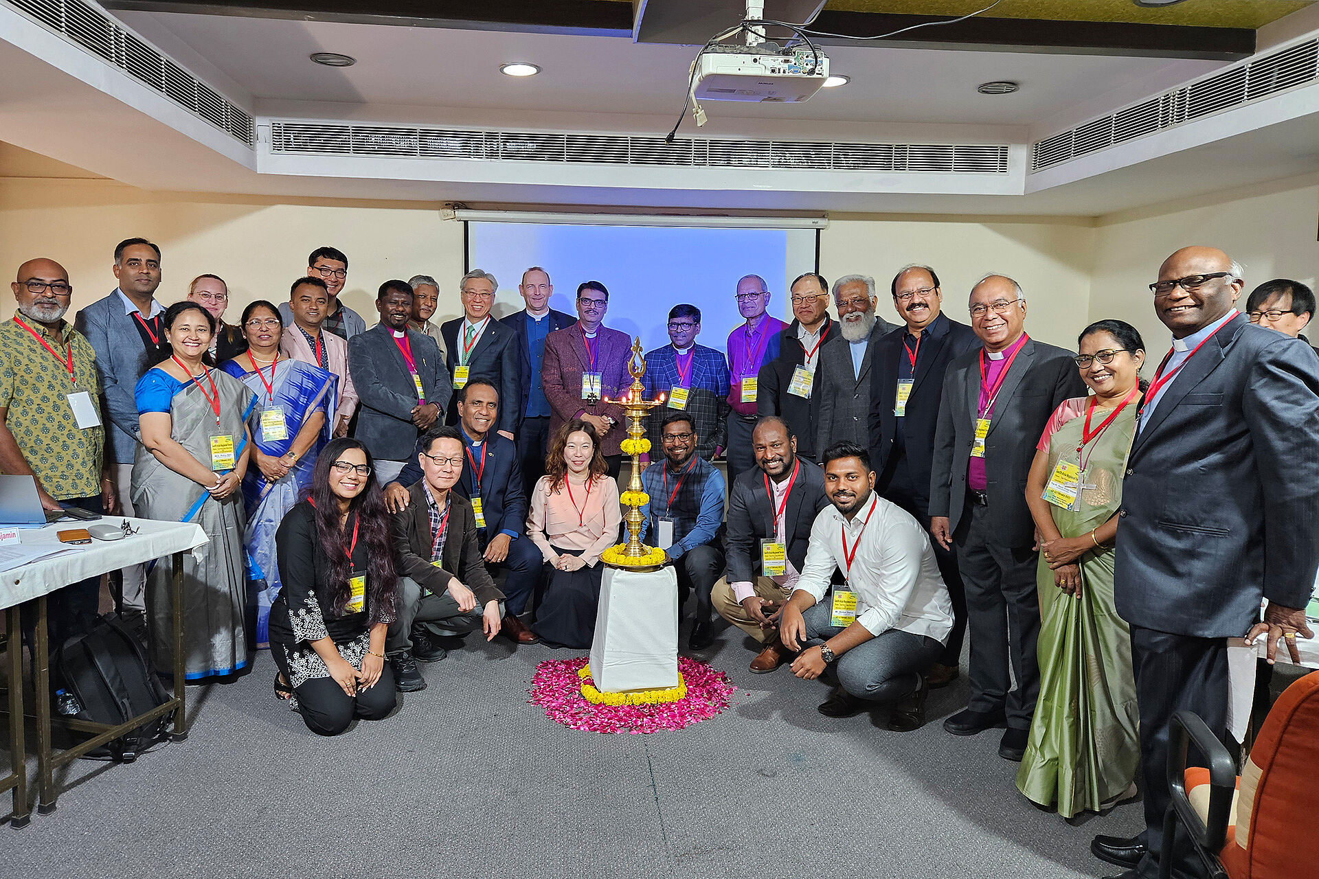 Gruppenbild, EMS-Mitglieder beim Regionalforum Süd. und Ostasien in Delhi